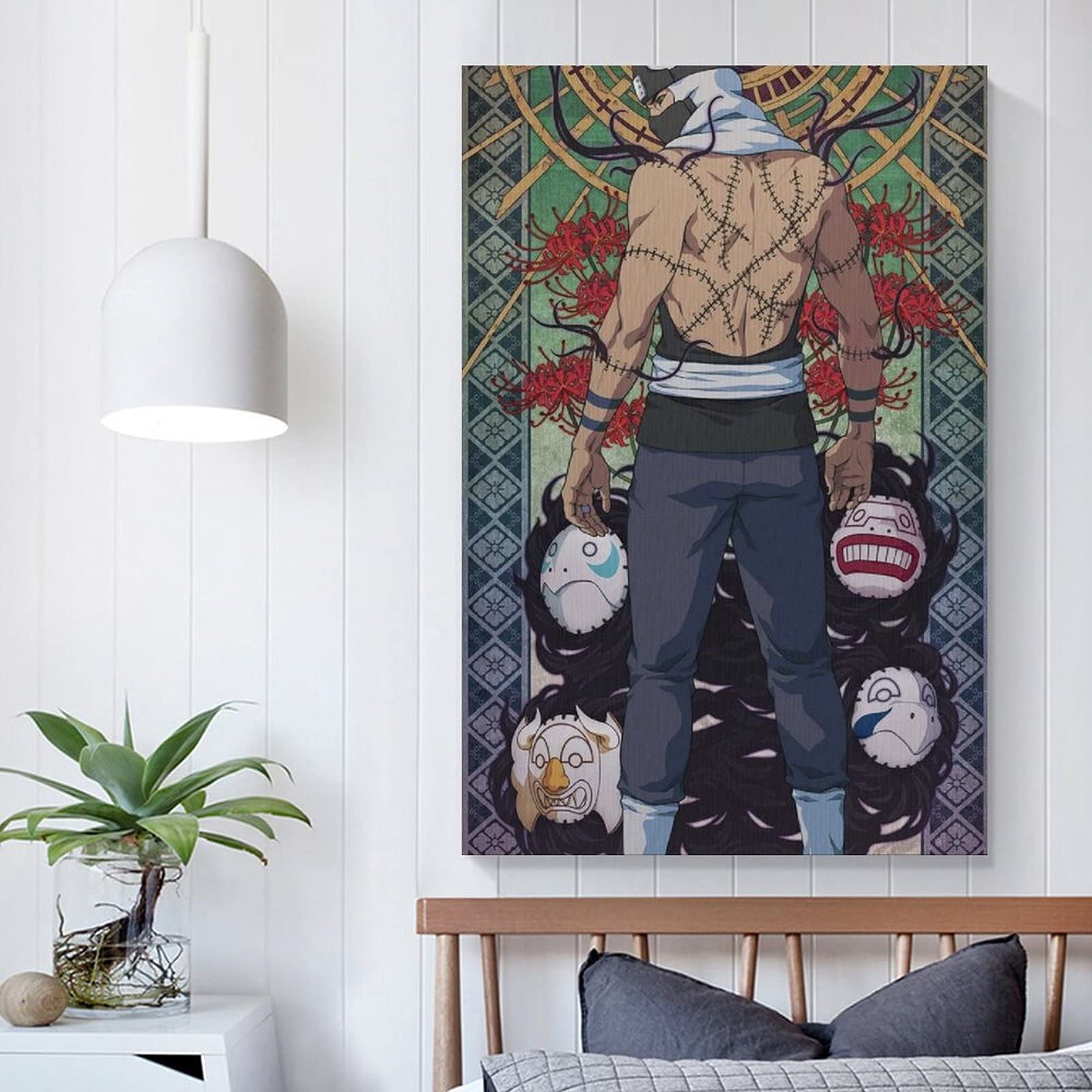 Amazon.co.jp: ナルト角都アニメポスターキャンバスアールデコ絵画寝室